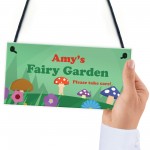 PERSONALISED Fairy Garden Sign Summerhouse Home Decor Gift
