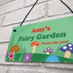 PERSONALISED Fairy Garden Sign Summerhouse Home Decor Gift