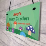 PERSONALISED Fairy Garden Sign Summerhouse Home Decor Gift