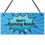 Cartoon Style Gaming Room Sign PERSONALISED Boys Bedroom