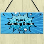 Cartoon Style Gaming Room Sign PERSONALISED Boys Bedroom