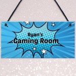 Cartoon Style Gaming Room Sign PERSONALISED Boys Bedroom