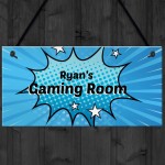 Cartoon Style Gaming Room Sign PERSONALISED Boys Bedroom