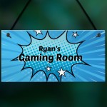 Cartoon Style Gaming Room Sign PERSONALISED Boys Bedroom