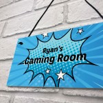 Cartoon Style Gaming Room Sign PERSONALISED Boys Bedroom
