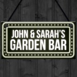 Neon Effect GARDEN BAR Personalised Bar Sign For Home Bar
