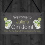 Gin Joint Hanging Sign Gin Bar Garden Summerhouse Shed Sign