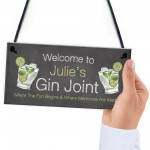 Gin Joint Hanging Sign Gin Bar Garden Summerhouse Shed Sign