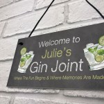Gin Joint Hanging Sign Gin Bar Garden Summerhouse Shed Sign