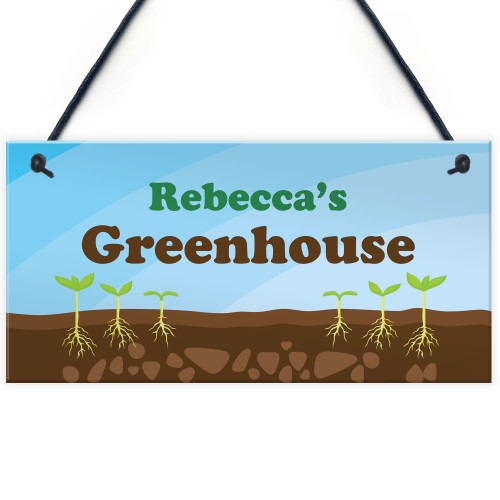 Garden Shed Sign PERSONALISED Greenhouse Plot Sign Decor