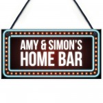 NEON Effect Home Bar PERSONALISED Home Bar Man Cave Sign