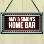 NEON Effect Home Bar PERSONALISED Home Bar Man Cave Sign