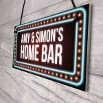 NEON Effect Home Bar PERSONALISED Home Bar Man Cave Sign