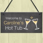 Shabby Chic Hot Tub Sign For Summerhouse Garden Shed Gift