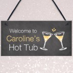 Shabby Chic Hot Tub Sign For Summerhouse Garden Shed Gift