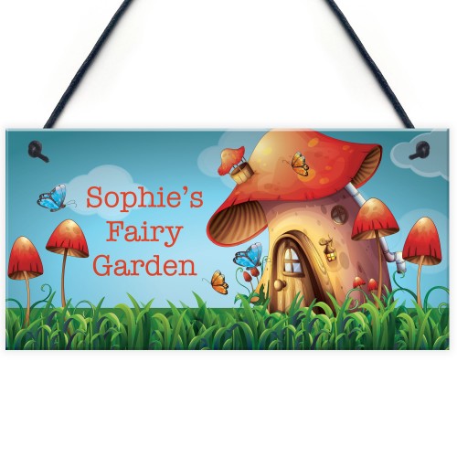 PERSONALISED Fairy Garden Sign For Summerhouse Garden Shed