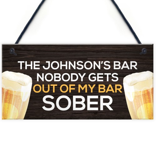 Personalised Funny Bar Sign And Plaques Man Cave Gifts For Him