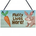 Personalised Pet Rabbit Sign Hutch Accessories Animal Lover Gift