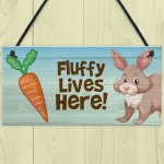 Personalised Pet Rabbit Sign Hutch Accessories Animal Lover Gift