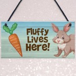 Personalised Pet Rabbit Sign Hutch Accessories Animal Lover Gift