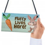 Personalised Pet Rabbit Sign Hutch Accessories Animal Lover Gift