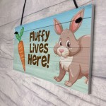 Personalised Pet Rabbit Sign Hutch Accessories Animal Lover Gift
