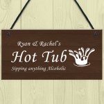 Personalised Hot Tub Sign Garden Backyard Decor Hot Tub Gifts