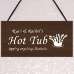 Personalised Hot Tub Sign Garden Backyard Decor Hot Tub Gifts