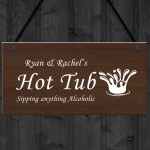 Personalised Hot Tub Sign Garden Backyard Decor Hot Tub Gifts