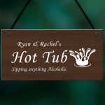 Personalised Hot Tub Sign Garden Backyard Decor Hot Tub Gifts