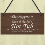 PERSONALISED Shabby Chic Hot Tub Sign Funny Garden Shed Sign