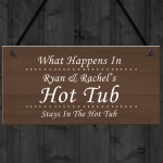 PERSONALISED Shabby Chic Hot Tub Sign Funny Garden Shed Sign