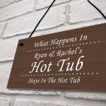 PERSONALISED Shabby Chic Hot Tub Sign Funny Garden Shed Sign
