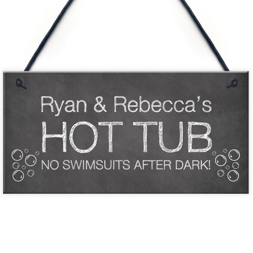 Personalised Novelty Hot Tub Signs Garden Accessories Decor