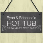 Personalised Novelty Hot Tub Signs Garden Accessories Decor