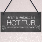 Personalised Novelty Hot Tub Signs Garden Accessories Decor