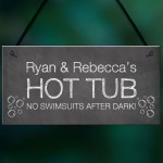 Personalised Novelty Hot Tub Signs Garden Accessories Decor