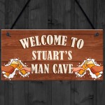 PERSONALISED Man Cave Sign Bar Shed Garden Plaque Gift