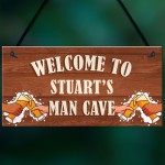 PERSONALISED Man Cave Sign Bar Shed Garden Plaque Gift