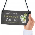 PERSONALISED Gin Bar Sign Shabby Chic Home Bar Gin Lover Gift