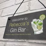 PERSONALISED Gin Bar Sign Shabby Chic Home Bar Gin Lover Gift