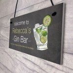 PERSONALISED Gin Bar Sign Shabby Chic Home Bar Gin Lover Gift