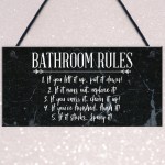 Bathroom Rules Marble Theme Home Decor Bathroom Toilet Sign