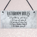 Bathroom Rules Sign Marble Theme Home Decor Home Gift