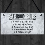 Bathroom Rules Sign Marble Theme Home Decor Home Gift