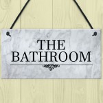 Bathroom Decor Marble Theme Hanging Bathroom Toilet Decor