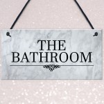 Bathroom Decor Marble Theme Hanging Bathroom Toilet Decor