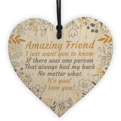 THANK YOU Best Friend Poem Plaque Gift For Birthday Christmas