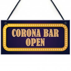 Home Bar Man Cave Pub Sign CORONA BAR OPEN Neon Effect