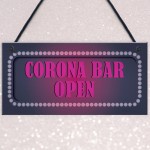 CORONA BAR OPEN Sign Neon Effect Home Bar Pub Man Cave Sign